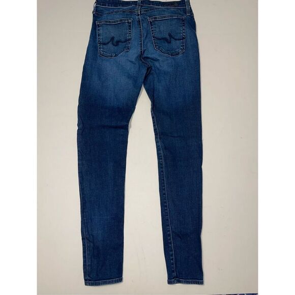 Adriano Goldschmied AG‎ 28R The Farrah Skinny High-Rise Dark Stretch Denim Jeans - Picture 7 of 8